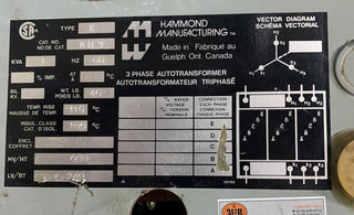 HAMMOND- KB3 (PRI.600V,SEC.240V,3KVA) Product Image